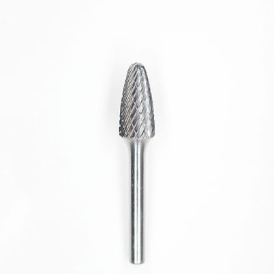 SF-4 Tree Radius End 7/16" Tungsten Carbide Burr Die Grinder Burr Bits 1/4" Shank Double Cut