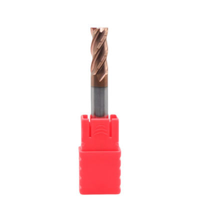 4mm Dia 4*10*4*50 TiAISiN Coated 4 Flat Flutes Carbide Square End Mill For Carbon Steel Alloy Steel Cast Iron