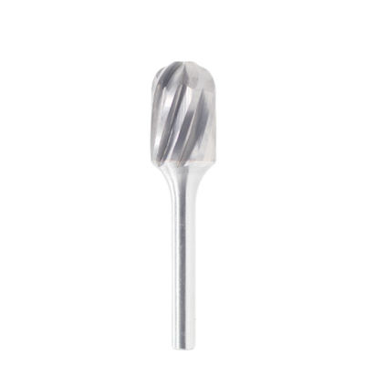 C Shape Aluminum Cut Carbide Burr 12mm*25mm With 6mm Shank Dia. Ball Nosed Cylinder Carbide Burrs