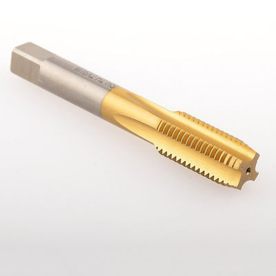 Good price TiN Coated HSS Hand Tap Set 4 Flute Bottoming Finishing Straight Flute Tap online
