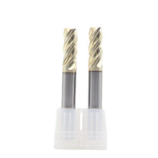 Good price 10*25*10*75*4T 4flutes End Mill For Stainless Steels And Titanium Alloy HT Champagne Gold Coating online