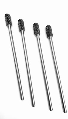 6" Long Shank Tungsten Carbide Burrs For Die Grinder Extended Standard Tungsten Burr Bits Double Cut