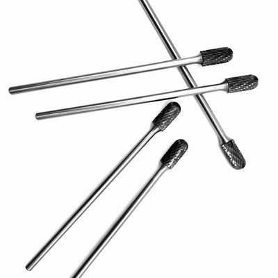 6" Long Shank Tungsten Carbide Burrs For Die Grinder Extended Standard Tungsten Burr Bits Double Cut