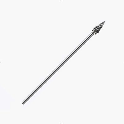 6" Extra Long Shank Tungsten Carbide Rotary Burr Long Shank Burr Set On 1/4" Shank