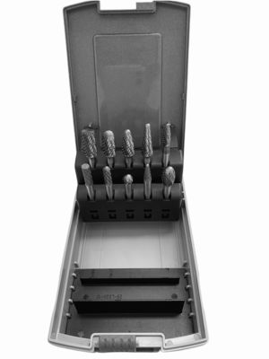 10pcs Tungsten Carbide Burr Set Double Cut 1/4”Shank Standard Double Cut Carbide Rotary Burr