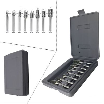 Finishing Tungsten Carbide Burr Set 8pcs Standard Double Cut Carbide Burr Tool