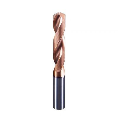 HRC55 Solid Carbide Drill Bit 3D Tungsten Carbide Twist Drills For Metal TiSiN Coated