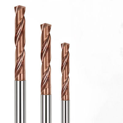 TiSiN Coated Solid Carbide Drill Bit 5D HRC55 Tungsten Carbide Drill Bit For Metal
