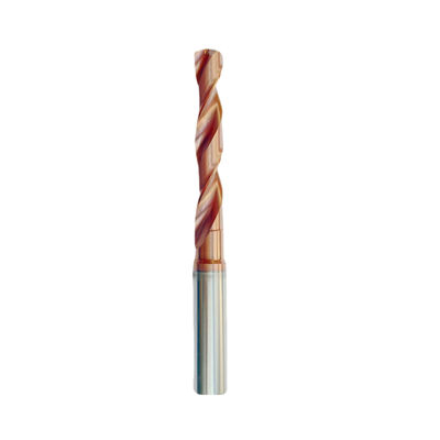 TiSiN Coated Solid Carbide Drill Bit 5D HRC55 Tungsten Carbide Drill Bit For Metal