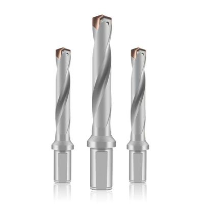 14D Spiral Flute Crown Drill Bit Carbide Hole Cutter Indexable Deep Hole Drilling