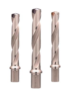7D Tungsten Carbide Drill Bits Steel Spiral Flute Indexable Deep Hole Drilling Tools