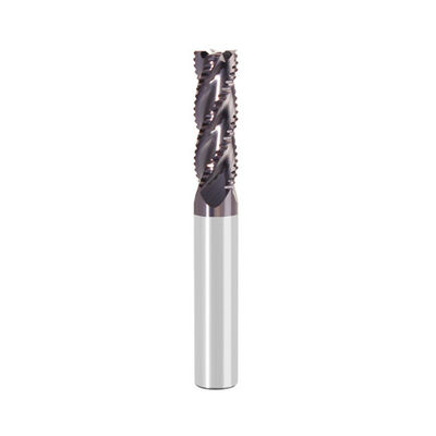 6mm HRC60 3 Flute Carbide Roughing End Mills For Steel AITiN Coated