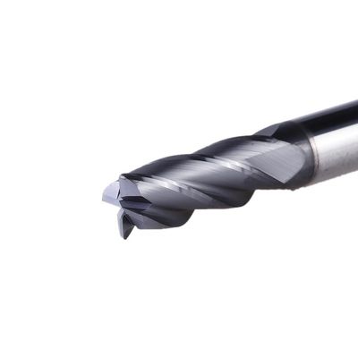 4 Flute Steel End Mill  35 Degree Helix Angle AITiN Coated End Mills For Steel 8mm Shank