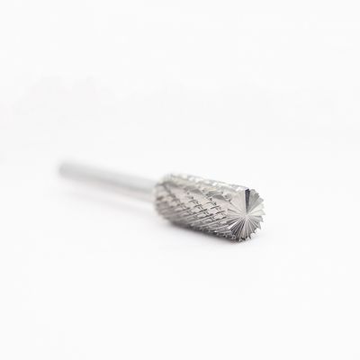 SB-9 Cylindrical End Cut Carbide Burrs 1" Cut Dia 1/4" Shank Dia Carbide Rotary Files