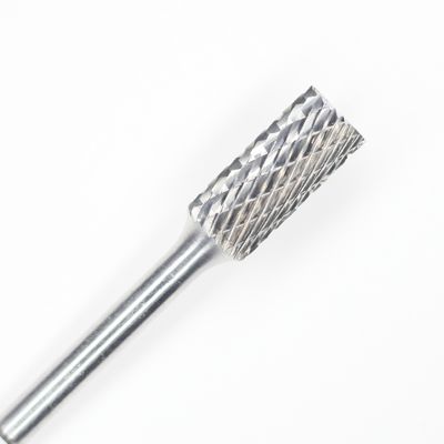 SB-3 Cylindrical End Cut Carbide Burrs 3/8" Cut Dia 1/4" Shank Dia Carbide Rotary Files