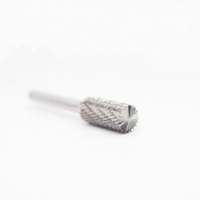 SB-7 Cylindrical End Cut Carbide Burrs 3/4" Cut Dia 1/4" Shank Dia Carbide Rotary Files