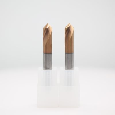 HRC55 Spotting Drill Bit 2 Flutes NC Spoting Drill Carbide Spot Drill 120mm TiSiN Coated
