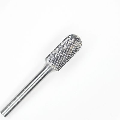 5/16" X 3/4" SC-2 Round Nose Cylinder Tungsten Carbide Burrs on 1/4" shank diameter