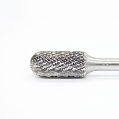 Double Cut Metal Cylindrical Burr Cutter Double Cut On 1/4'' Shank Die Grinder Drill Bit
