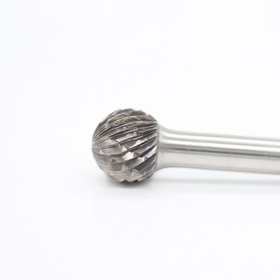 Ball Double Cut Carbide Burr Set 1/4" Shank Cutting Burr Die Grinder For Metal Working