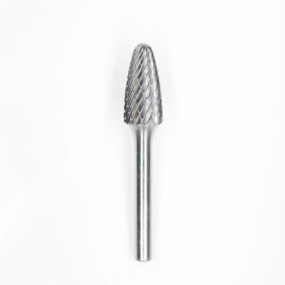 SF-3 Tree Shape Radius End Double Cut Tungsten Carbide Burr With 1/4'' Shank Double Cut
