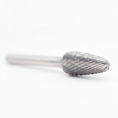 SF-3 Tree Shape Radius End Double Cut Tungsten Carbide Burr With 1/4'' Shank Double Cut