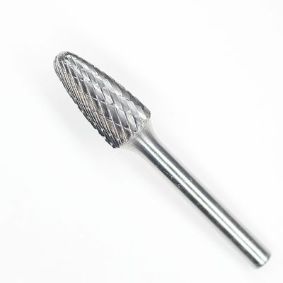SF-4 Tree Radius End 7/16" Tungsten Carbide Burr Die Grinder Burr Bits 1/4" Shank Double Cut