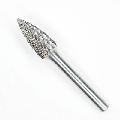 SG-51 1/4'' Solid Carbide Burr Pointed Tree Carbide Burr On 1/8" Shank