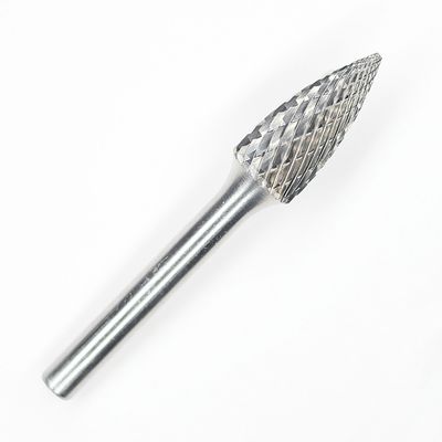 SG-2 Tree Point End Double Cut Carbide Burr 1/4" Shank Carbide Burrs For Die Grinder 5/16" X 3/4"