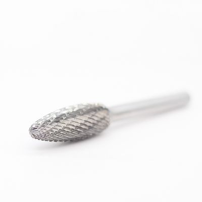 SH-1 Flame Shape Solid Tungsten Carbide Burr 1/4" Shank For High-Speed Die Grinder
