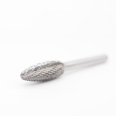 5/16" × 3/4" SH-2 Flame Tungsten Carbide Rotary File 1/4" Shank Flame Shape Double Cut Rotary Burr