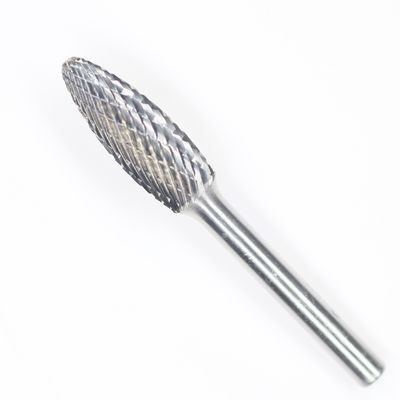 SH-6 Flame Carbide Burr Double Cut For Die Grinder 5/8" X 1-7/16" With 1/4" Shank