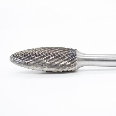 SH-6 Flame Carbide Burr Double Cut For Die Grinder 5/8" X 1-7/16" With 1/4" Shank