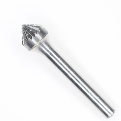 SK-9 Carbide Rotary File 90 Degree Angle Double Cut For Die Grinder 1"  X 1/2"  With 1/4" Shank