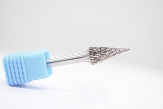 SM-5 28 Degree Pointed Cone Shape Double Cut Standard Carbide Burr With 1/4''Shank For Die Grinder Drill Bit