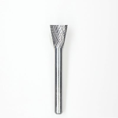 Solid Carbide Inverted Cone Burr SN-42 1/8" Shank Diameter, 1/8" Head Diameter With 3/16" Length