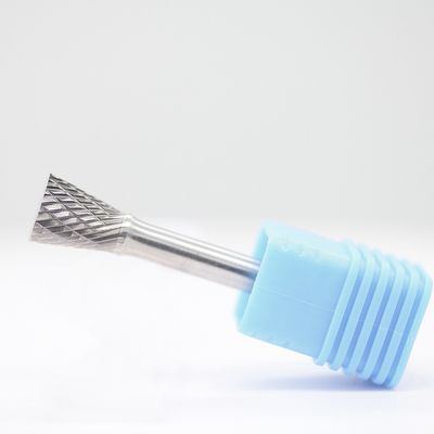 Solid Carbide Inverted Cone Burr SN-42 1/8" Shank Diameter, 1/8" Head Diameter With 3/16" Length