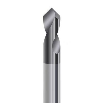 HRC45 2 Flutes AITiN NC Spotting Drill Bit Precision Machining Solid Carbide Drill Bit
