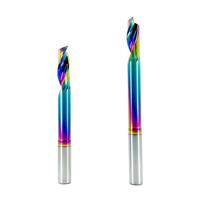 Solid Carbide Single Flute End Mill Router DLC Coating Milling Cutter for Aluminium