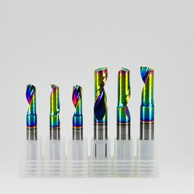 Solid Carbide Single Flute End Mill Router DLC Coating Milling Cutter for Aluminium