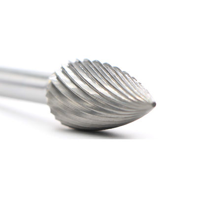 12mm Dia SG Tree Point End Double Cut Carbide Burr 6mm Shank Carbide Burrs For Die Grinder