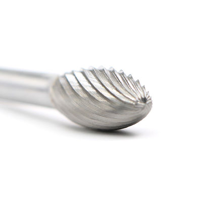 8mm*20mm H Flame Tungsten Carbide Rotary File 6mm Shank Flame Shape Single Cut Rotary Burr