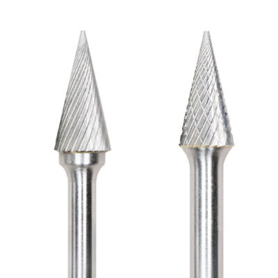 M Type 6mm*13mm Tungsten Carbide Burr Cone Pointed End Type With 6mm Shank
