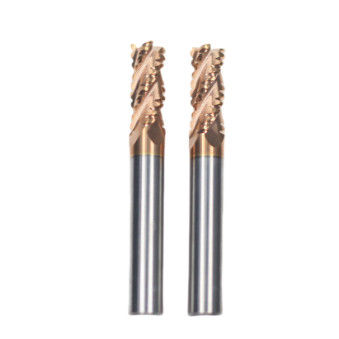8mm HRC55 4 Flutes Carbide Roughing End Mills TiAISiN Coated  For Steels & Iron