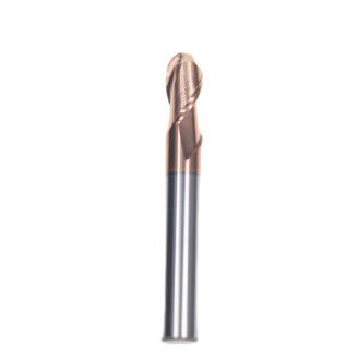 8mm Dia R4*8*16*8*100L 2Flutes TiAISiN Carbide Ball Nose End Mill For Carbon Steel Alloy Steel Cast Iron