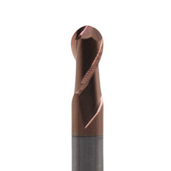 8mm Dia R4*8*16*8*100L 2Flutes TiAISiN Carbide Ball Nose End Mill For Carbon Steel Alloy Steel Cast Iron
