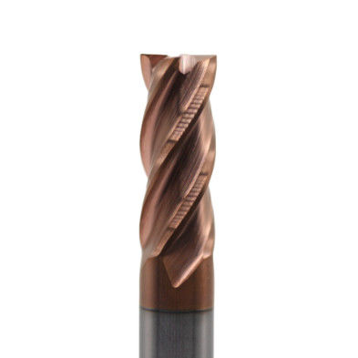 6mm Dia 6*25*6*75 TiAISiN Coated 4 Flat Flutes Carbide Square End Mill For Carbon Steel Alloy Steel Cast Iron