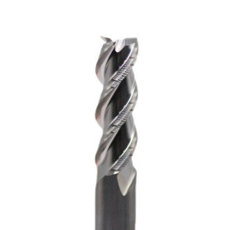 12mm Dia 12*45*12*100 HRC55 3 Flutes Flat Carbide End Mills For Aluminum Uncoated Machine Type Finish Machining