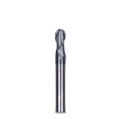 Shank Diameter 6mm R3*6*12*6*50 2 Flutes Ball End Mill AITiN Coated for Carbon Steel Alloy Steel Stainless Steel Cast Iron