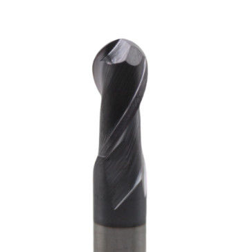 AITiN Coated 10mm R5*10*20*10*75 2 Flutes Ball End Mill for Machining Carbon Steel Alloy Steel Stainless Steel Cast Iron